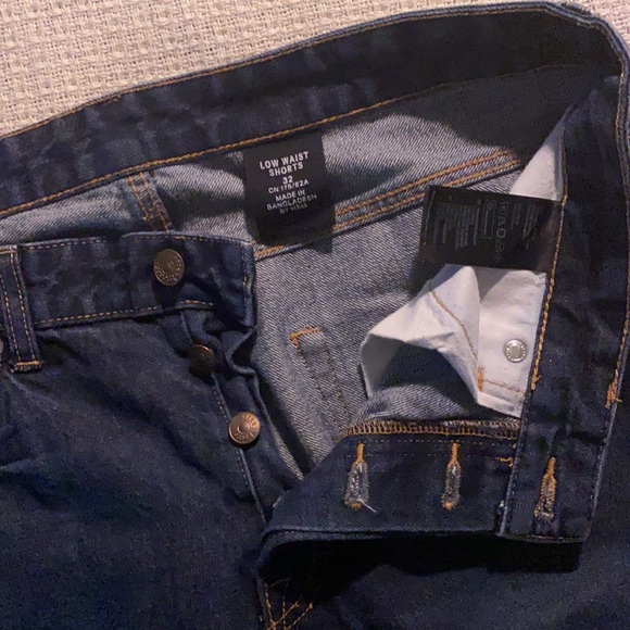Men’s Dark Blue H&M Jean Shorts Low Waist W32 - Picture 3 of 3